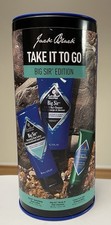 Jack Black Take It To Go Big Sir Edition Men Set Tin Can Lotion,Cleanser,Balm 