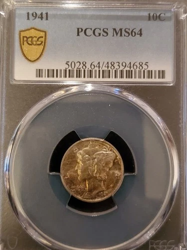 1941 Mercury Dime PCGS MS64