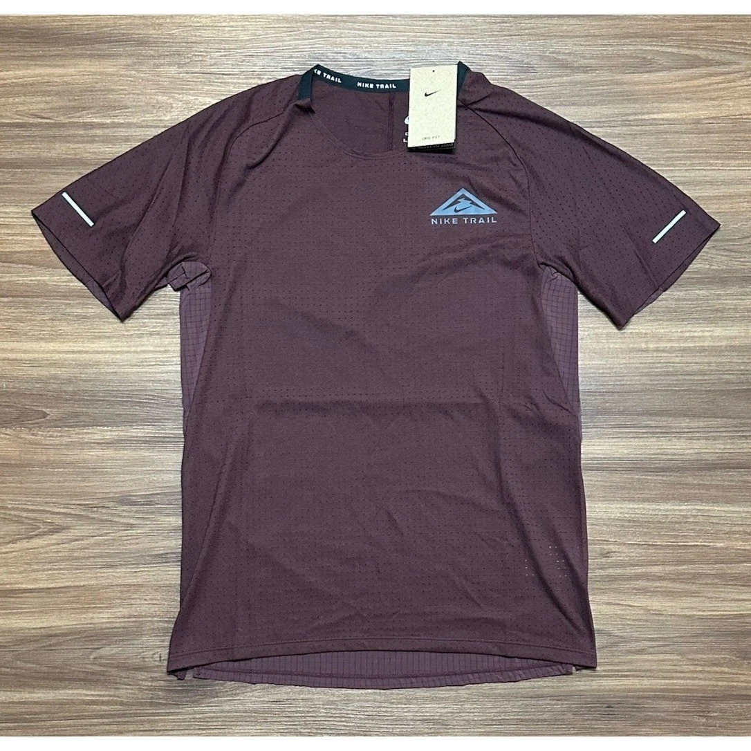Nike Trail Dri Fit Solar Chase Burgundy Red Athletic Shirt (DV9305 652) Sz S
Opens in a new window o