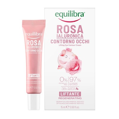 8000137016846 Equilibra Rosa Lifting Eye Contour Cream różany liftingujący krem 