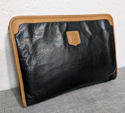 Vintage 70s Celine Triomphe Vintage Leather Clutch