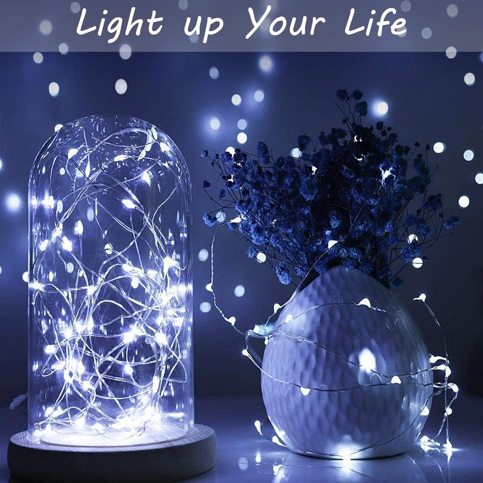 Stringa Luci LED a Batteria, 15 Pezzi Impermeabile 20 LED 2M Mini Lampada a Fili - Immagine 4 di 4