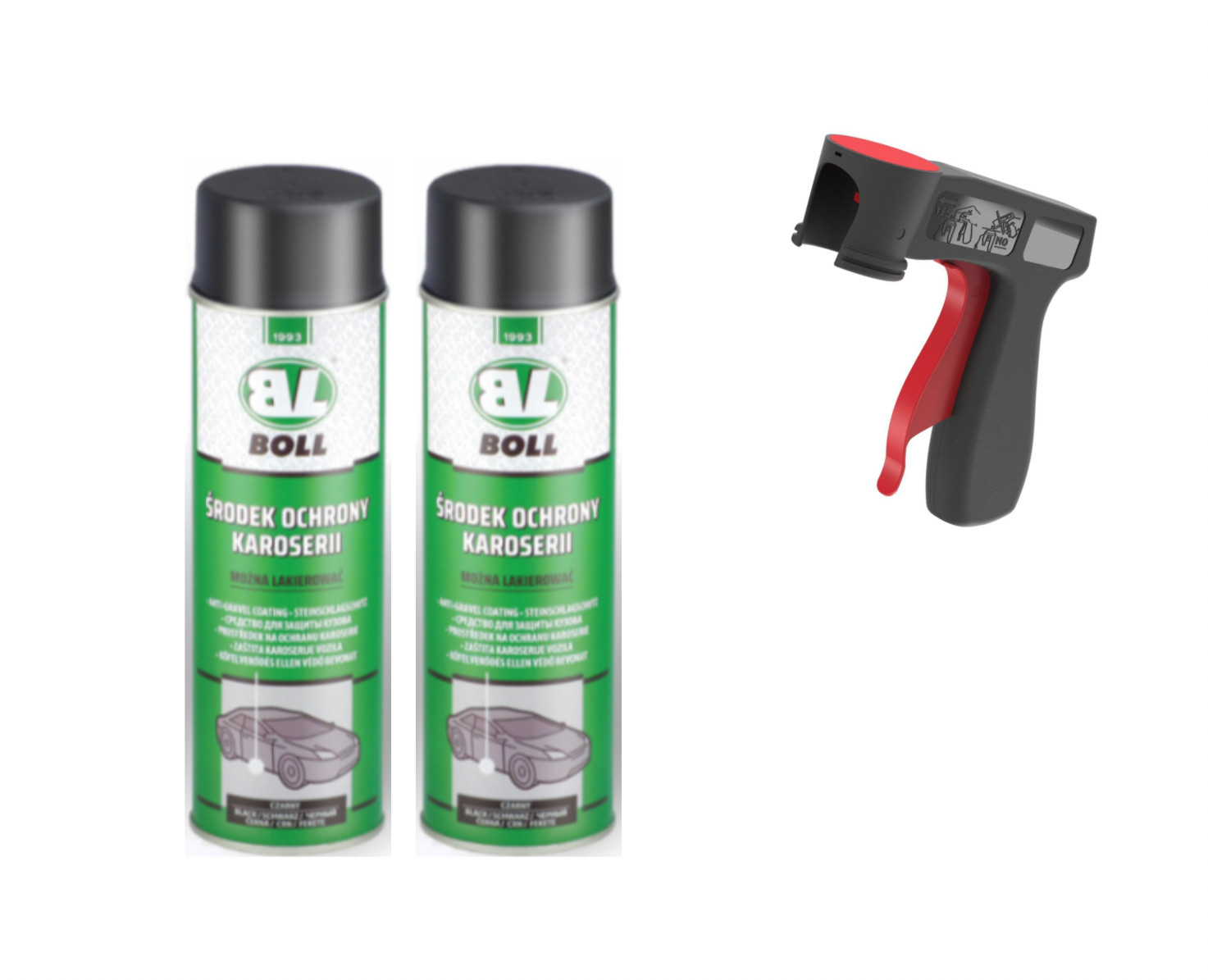 Anti-gravillon noir BOLL-2 anti-rouille pour stopper les impacts auto