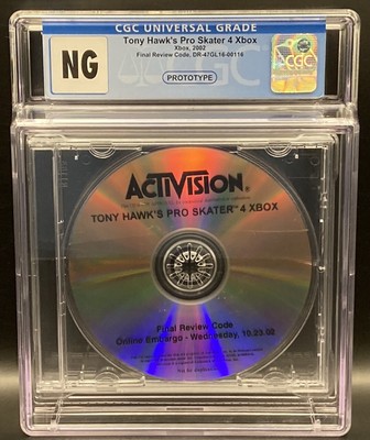 Tony Hawk's Pro Skater 4 Xbox (2002) Final Review Code CGC Prototype