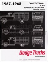 1968 Dodge Truck Shop Manuell EnthäLt 67 Pickup Power Wagon Reparatur Gesangbuch
