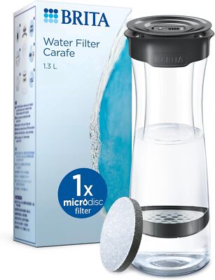 BRITA - Fill&Serve Filterkanne   1,3 l   Schwarz   mit 1 MicroDisc Wasserfilter