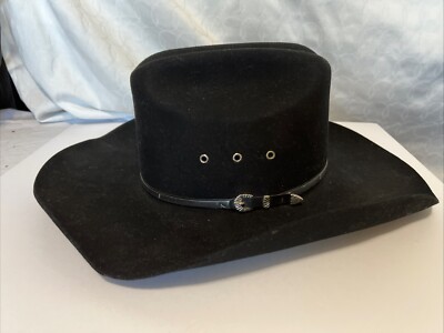 Men's Bailey Wool Blend Black Cowboy Hat Size 7-1/8