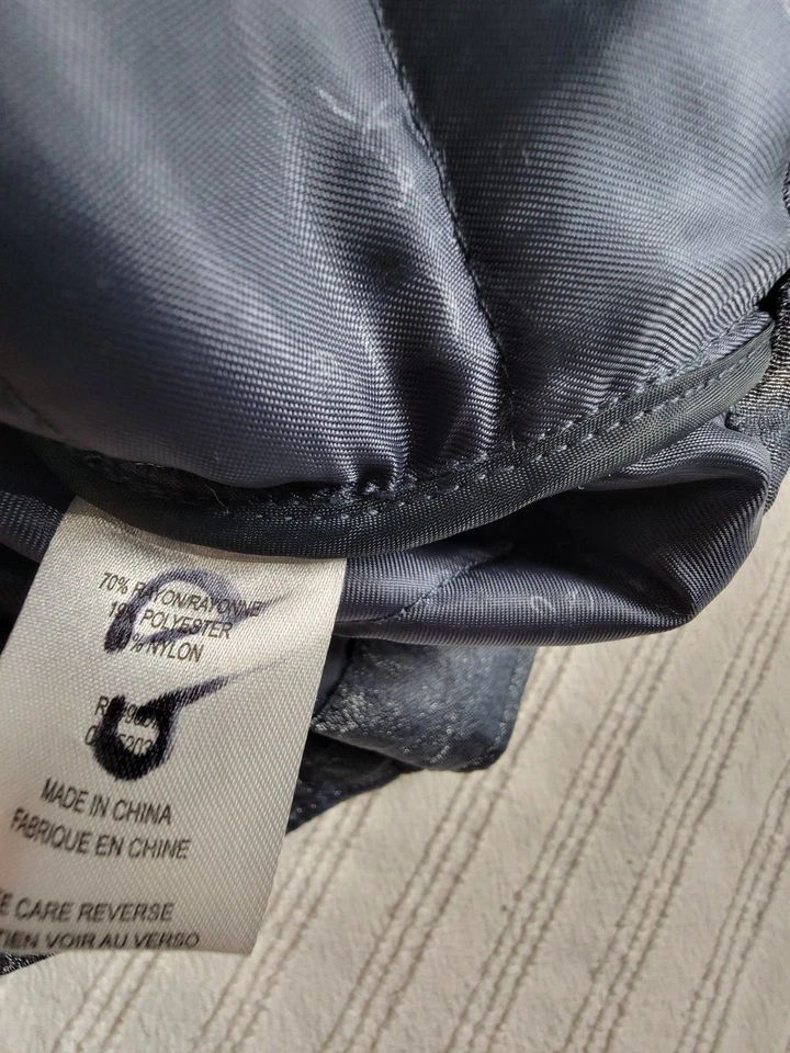 Chaqueta acolchada Samuel Dong doble pecho brillante abrigo acolchado azul medio para mujer Foto 4 de 4