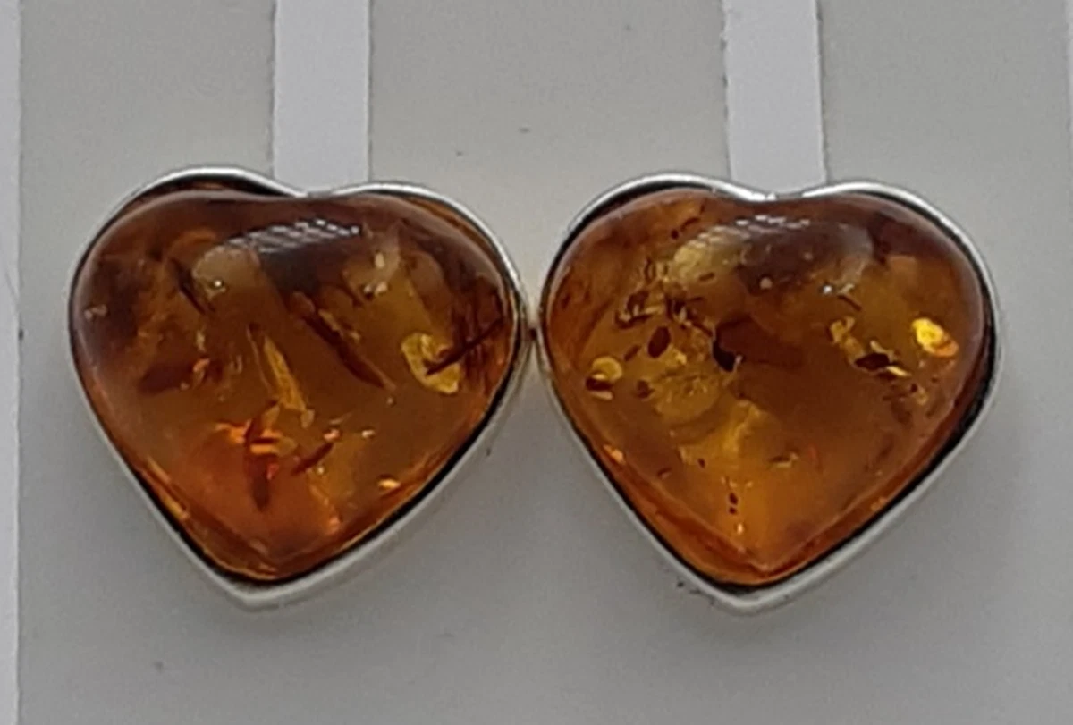 Orecchini A Perla In Argento Sterling 925 Con Pietra Citrino A Cuore – Portafortuna Novembre, Regalo Con Scatola PU, Per Donne E Ragazze