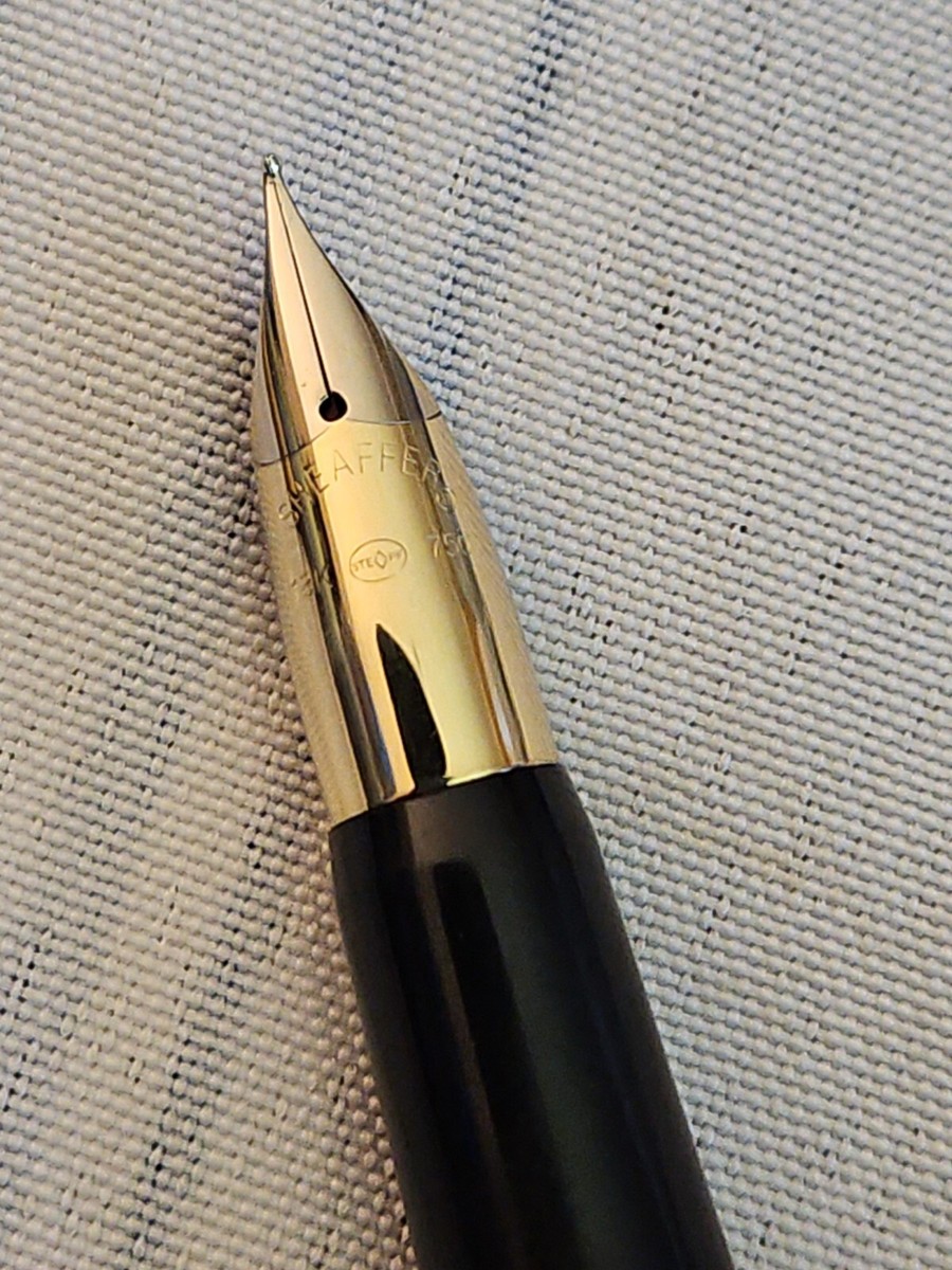 SHEAFFER 23K GOLD ELECTROPLATE FOUNTAIN PEN 18k Nib free shipping