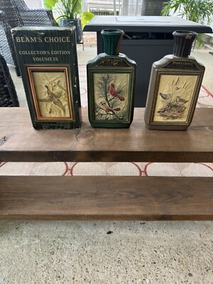 Jim Beam Cardinal, Woodcock, Ring-Neck Pheasant Bottles (Empty)