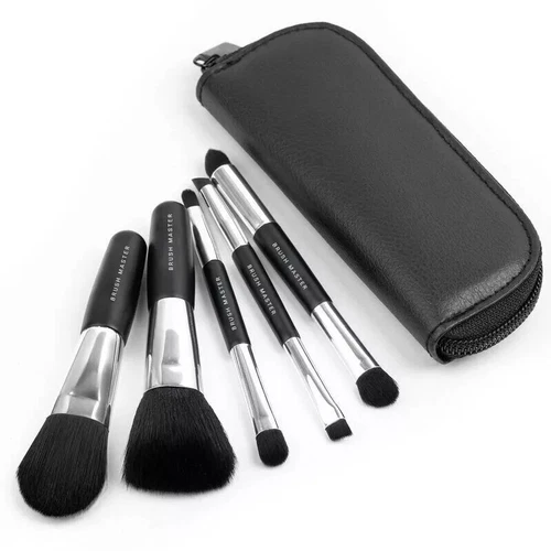 Black Double ended Makeup Brush Set - Portable Fashion Essential -5-piece Set- - Picture 3 of 6