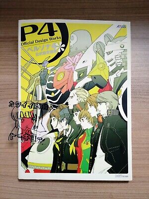 PERSONA 4 P4 Obras Oficiais de Design Settei SHIGENORI SOEJIMA Livro de  Arte EB87*