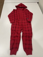 Fabletics The Kids Go To One Piece Holly Berry Windowpane Plaid Kids XS