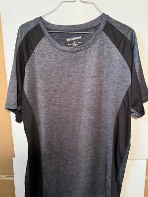 real essentials grey and black spandex mens size XL
