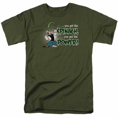 Popeye Power T-Shirt Von Million Nation – Schwarz, Größe XL, Baumwollshirt Mit Popeye-Motiv