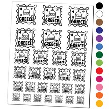 Greece Passport Travel Temporary Tattoo Water Resistant Set
