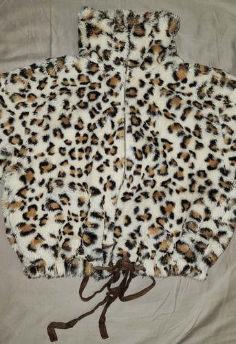 Victoria Secret Know One Cares Faux Fur Cheeta Sherpa Hoodie Jacket Leopard XS - Picture 6 of 8