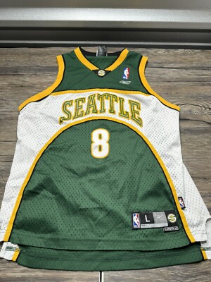Seattle Supersonics Sonics Jersey Luke Ridnour Reebok Stitch Large