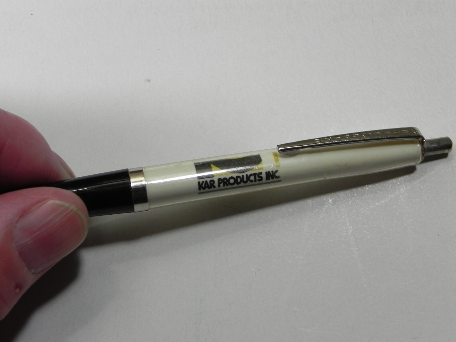 Vintage Advertising Pen ~ Kar Products Inc. ~ Black & White