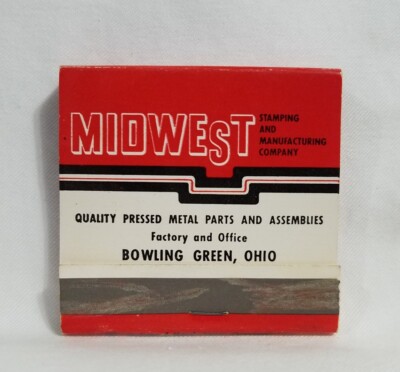 Vintage Matchbook Midwest Stamping Manufacturing Bowling Green Ohio Advertising