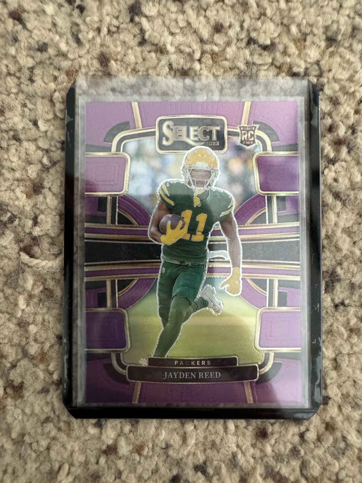 2023 Select Jayden Reed RC Purple Concourse Prizm /75 #38 Packers Rookie
