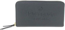 Kate Spade Neda Larchmont Avenue Pebble Leather Embossed Logo Black Wallet
