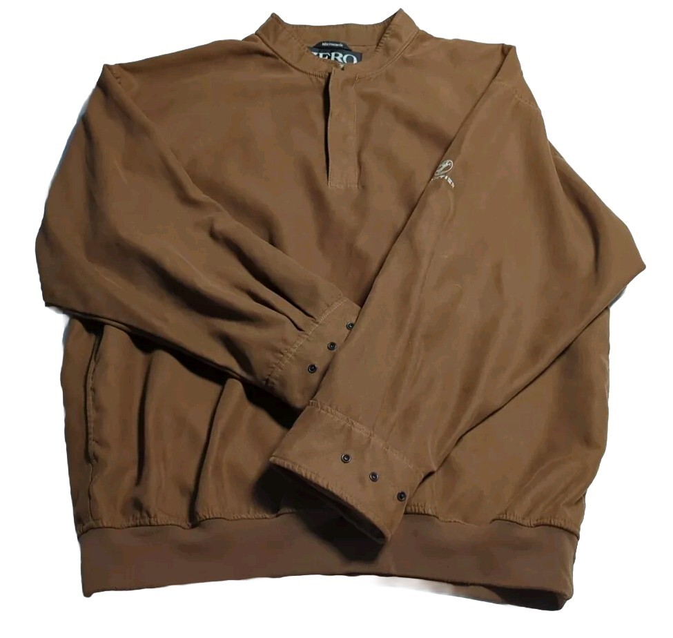 Zero Restriction Microsuede Pullover Brown Men's … - image 3