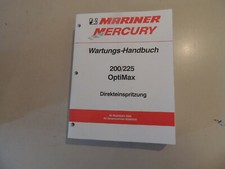 Manuale officina 2000/01 Mariner Mercury 200 225 CV Optimax iniezione diretta