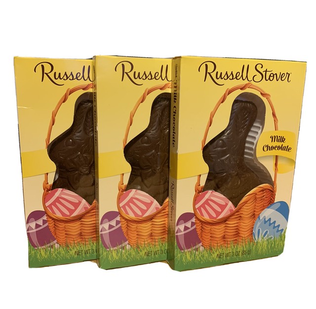 3 Russell Stover Milk Chocolate Solid Easter Bunny 3 Oz. eBay