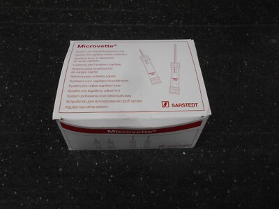 Sarstedt Microvette 7073711 100ul K3E Blood Collection System Open Box of 70 Pcs