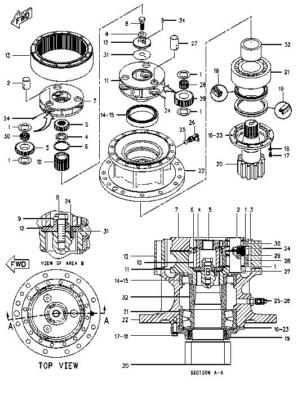 7Y-1775 7Y1775 SHAFT PINION SLEWING REDUCTION FIT CATERPILLAR CAT