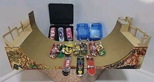 Spin Masters Tech Deck Ultimate Half Pipe Ramp Set + Tech Decks Parts And Boards