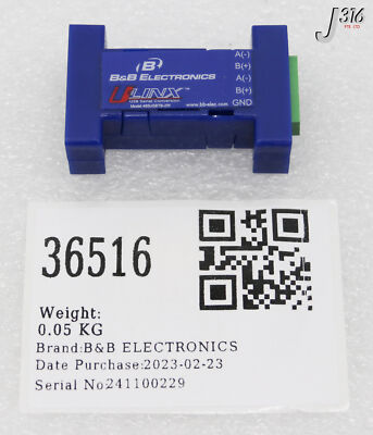O 36516 B&B ELECTRONICS USB TO RS-485 2-WIRE CONVERTER, ULINX