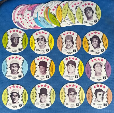 Lot Of 48 1976 ISALY BASEBALL PLAYER DISCS Jackson Schmidt Brock Yaz Seaver
