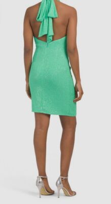 $248 Sho Womens Green Sequin Mock Neck Cocktail Mini Dress Size M | eBay