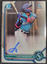 2022 Bowman Chrome 1st AUTO Luis Chevalier #CPA-LC Mariners