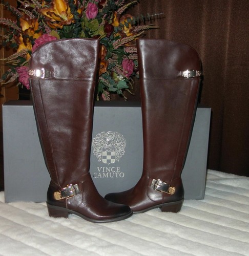 VINCE CAMUTO NUEVO Bocca CASTAÑO Marrón Sobre la Rodilla Botas 5 US, 35,5EU, 5AU, 3UK - Imagen 3 de 4