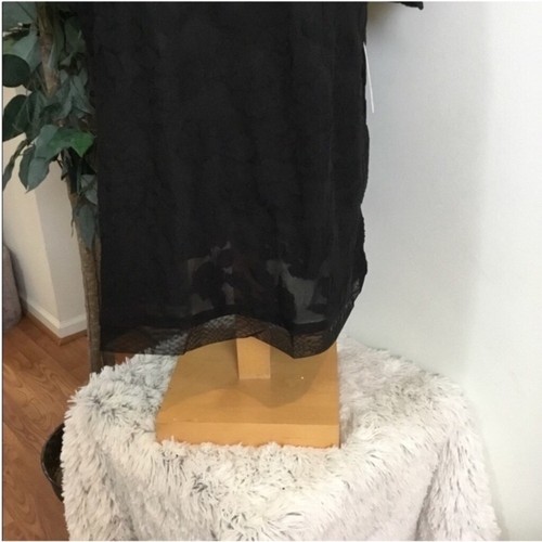 Evri textured floral short sleeve tee Woman’s size 1X plus mineral black - Picture 6 of 12
