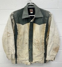 VTG Bee-Wild Western Canvas Work Jacket USA MADE / Men’s Large THRASHED