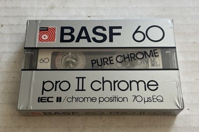 BASF Pro II CR Chrome HIGH BIAS Audio Cassette Tape SEALED NEW Old Stock NOS Nu