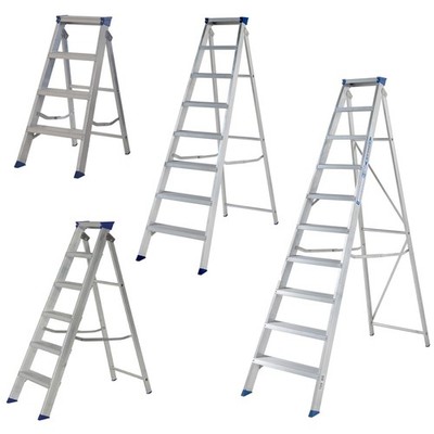 4 6 8 10 STUFEN Bauarbeiter Aluminium Trittleiter Profi Schwerlast