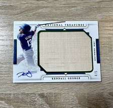 KENDALL GEORGE 2024 National Treasures Emerald JUMBO BAT AUTO Autograph SP 4/5