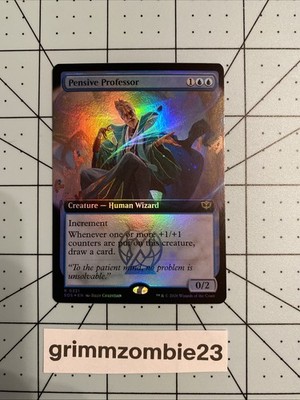 Pensive Professor (Extended Art) - R321 - MTG - Secrets of Strixhaven (SOS)