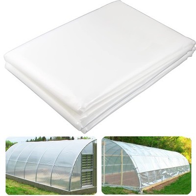 Yowlieu 8' x 25' Clear Greenhouse Plastic Sheeting, 6 Mil UV Resistant Polyet...