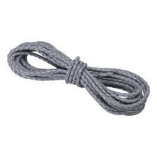 3mm Round Braided Leather Cord for Crafts Jewelry Making, Light Grey(3 Yards)