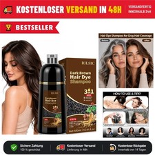 Haarfärbeshampoo Dunkelbraun 500ml - Sofort-...