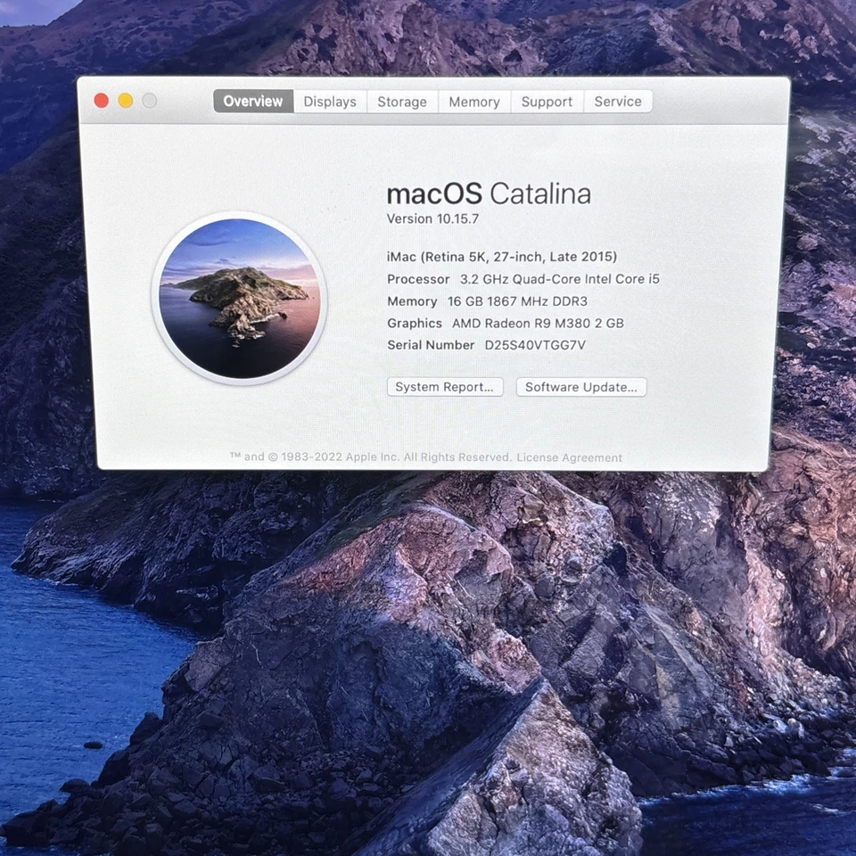 Apple iMac Retina 5K  27”  2015 A1419 Catalina i5 3.2 GHz 16GB Ram 1TB HDD - Image 4 of 4