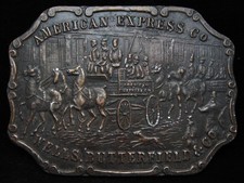 NH13101 VINTAGE 1970s  AMERICAN EXPRESS CO. WELLS, BUTTERFIELD  CO.  BUCKLE