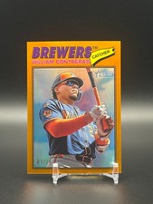 2026 Topps Heritage #214 William Contreras Orange Chrome Refractor /25 Brewers